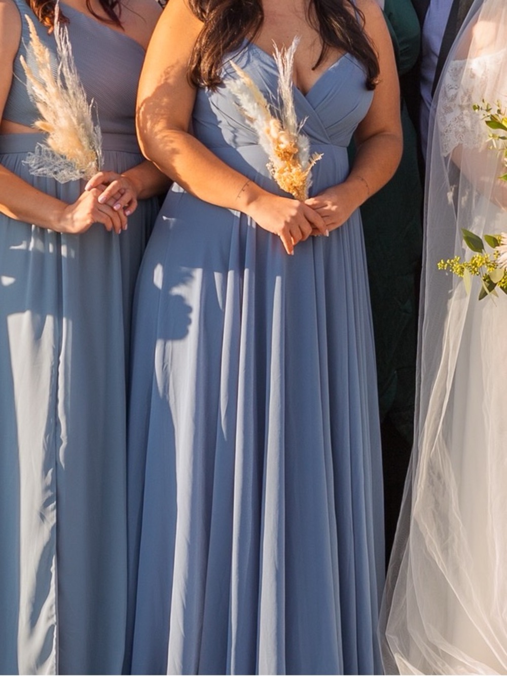 Lulu’s Slate Blue Maxi Dress - Women's Formal Gown - Picture 2 of 6